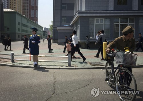 北 창군절 맞은 평양 도심의 모습
