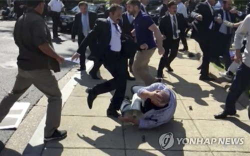 터키 대통령 경호팀, 워싱턴서 시위대 폭행