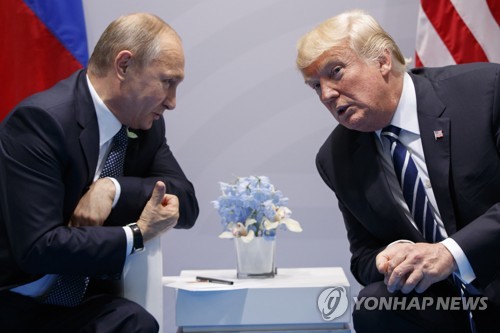 작년 G20 회의에서 만난 미·러 정상