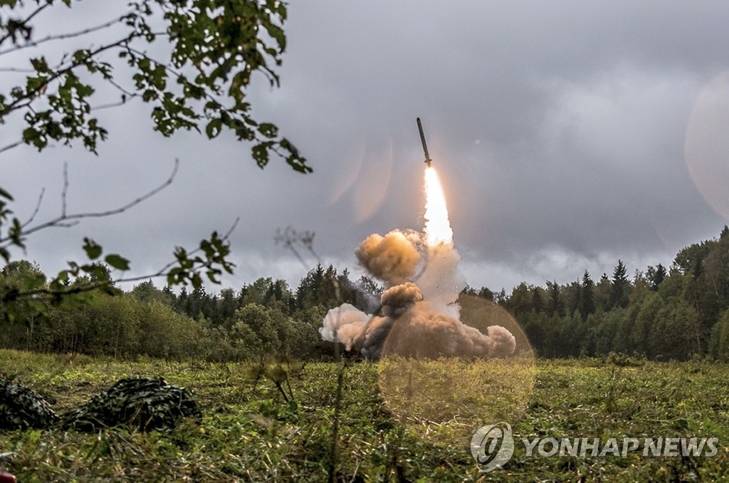 러시아 국방부가 올해 9월 공개한 신형 미사일 이스칸데르-K 이미지