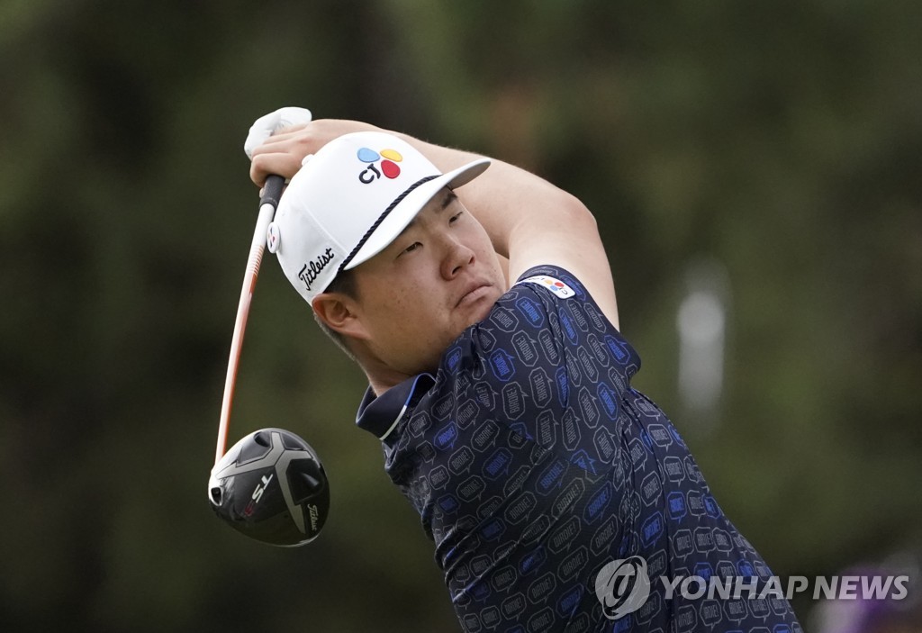 임성재의 경기 모습.