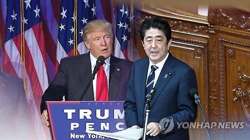 트럼프와 아베(CG)
