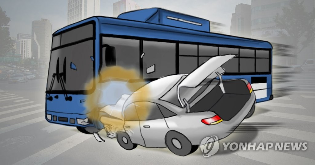 버스-승용차 충돌 교통사고(PG)