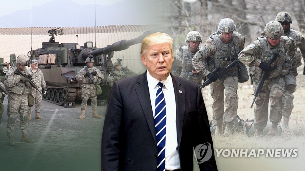 아베 "트럼프, 주한미군 철수할 생각 없는 것으로 안다" (CG)
