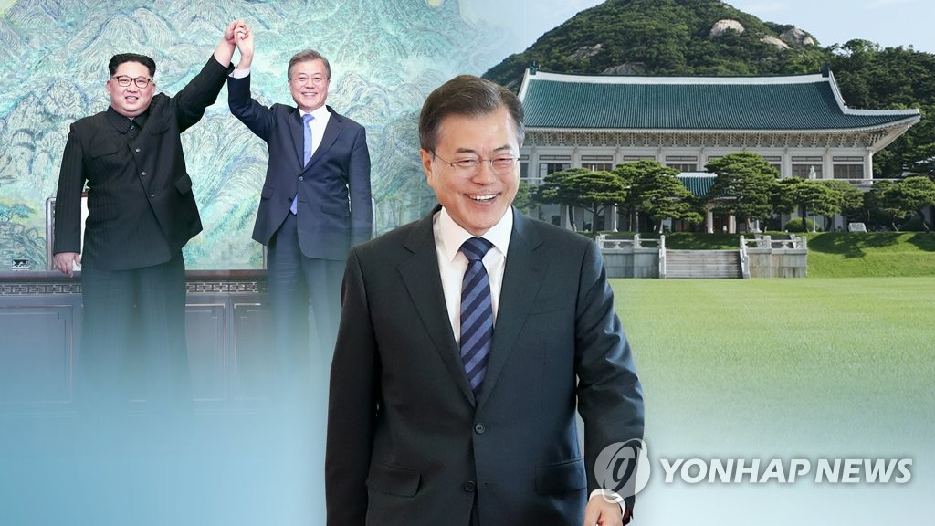 한반도 평화 약속한 文대통령…'뚝심의 드라이빙' 1년(CG)
