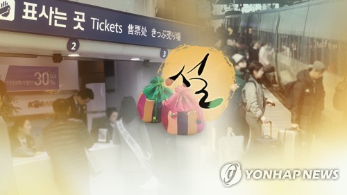판매 시작 전부터 긴 줄…설 연휴 승차권 예매 (CG)