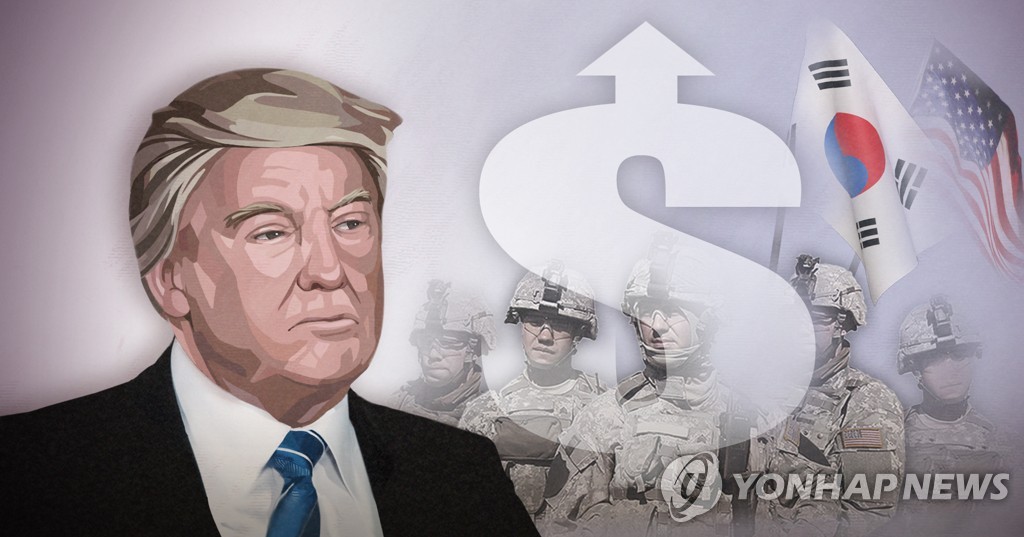 트럼프, 한국 방위비 분담금 추가 인상 발언 (PG)
