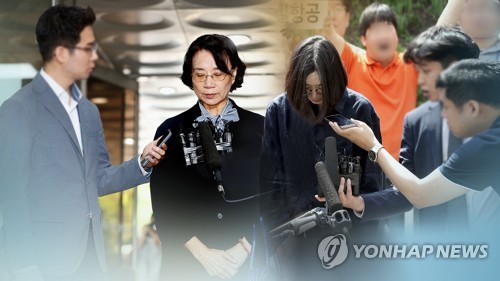 '명품 밀수' 이명희 모녀 징역형…집행유예로 구속 면해(CG)