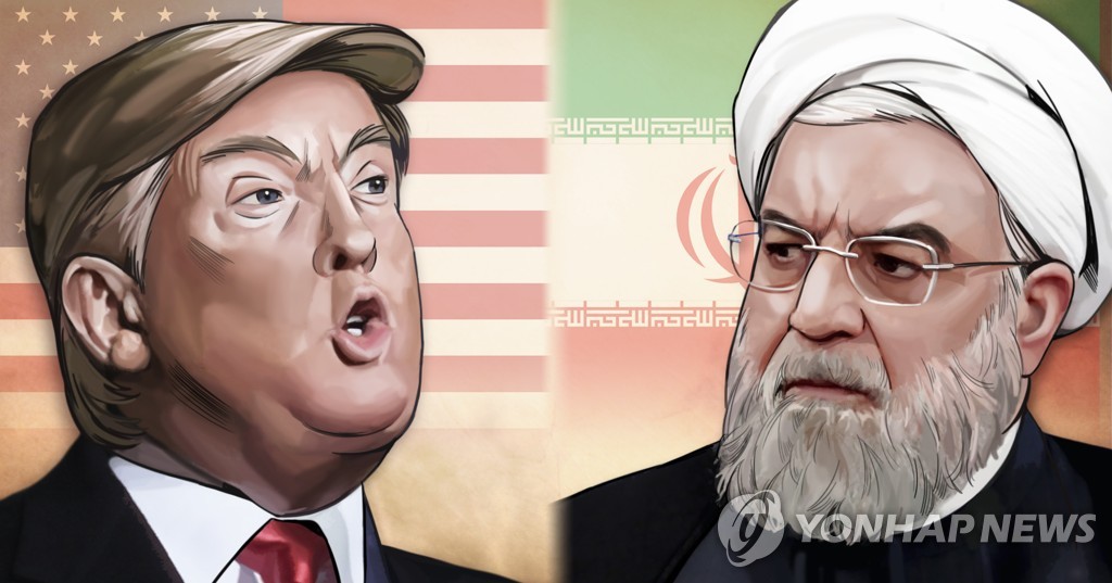 미국과 이란의 마찰은 트럼프 행정부 출범한 뒤 이란핵합의 탈퇴와 함께 계속 되풀이돼왔다.(PG)[정연주 제작] 일러스트