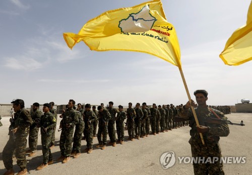 시리아 동부 IS 격퇴전에 참여한 쿠르드·아랍연합 '시리아민주군'(SDF)