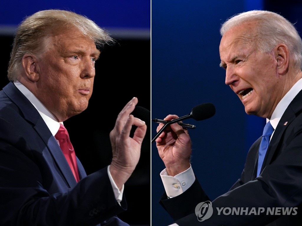 도널드 트럼프 미국 대통령(왼쪽)과 조 바이든 민주당 대선 후보(오른쪽) 콤보사진. [AFP=연합뉴스 자료사진]