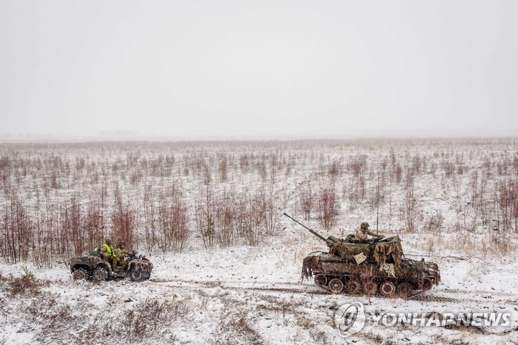 11월 라트비아에서 진행된 나토군의 '겨울 방패' 훈련