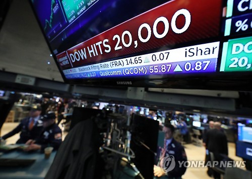 20,000을 돌파한 다우지수