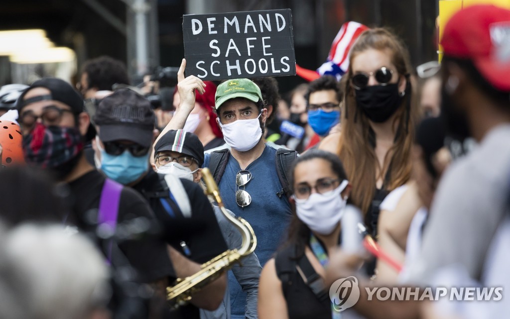 USA PANDEMIC TEACHERS PROTEST SCHOOL REPOPENING COVID-19