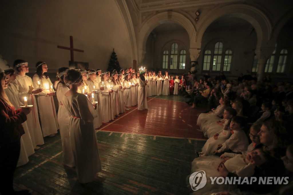 Celebration of Saint Lucy's Day in St Petersburg
