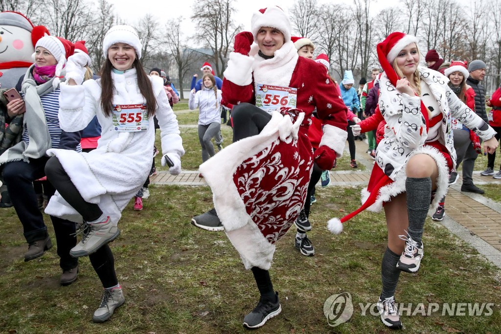 Santa Claus run in Minsk, Belarus