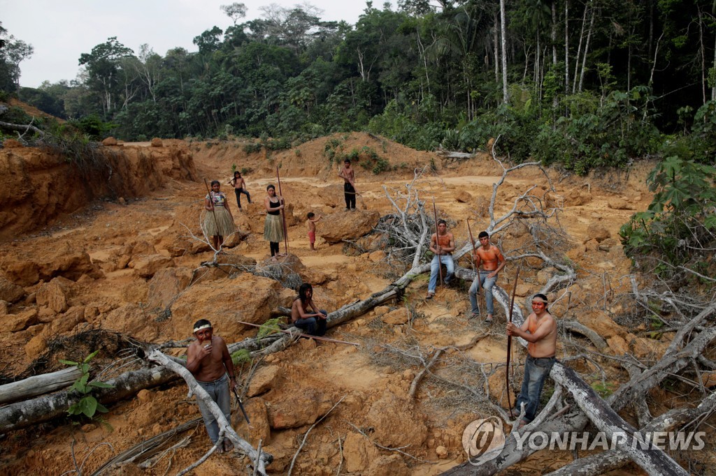 숲이 파괴된 아마존 원주민 지역 