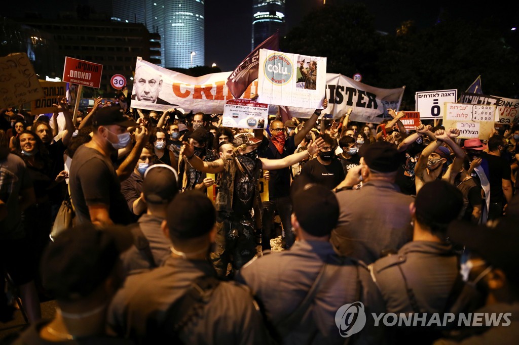 HEALTH-CORONAVIRUS/ISRAEL-PROTESTS