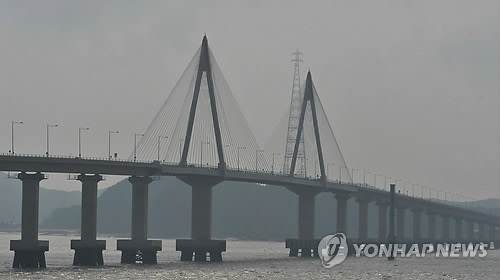 임시개통한 교동연륙교