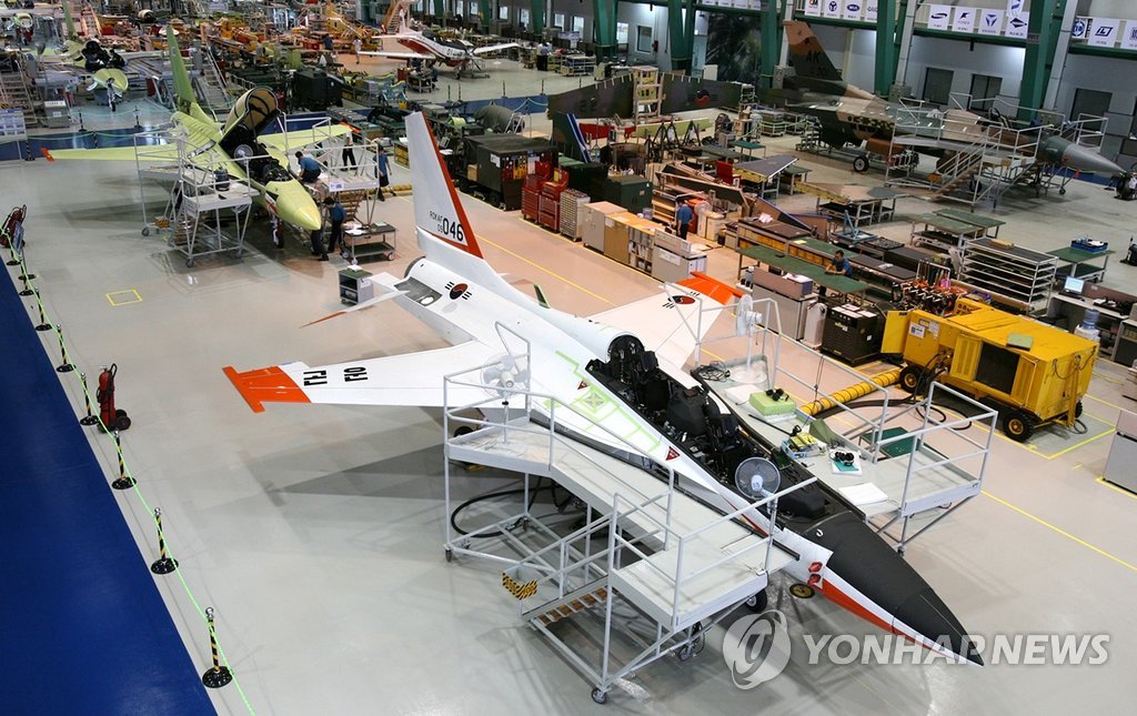 한국항공우주산업 항공기 생산라인(연합뉴스DB)