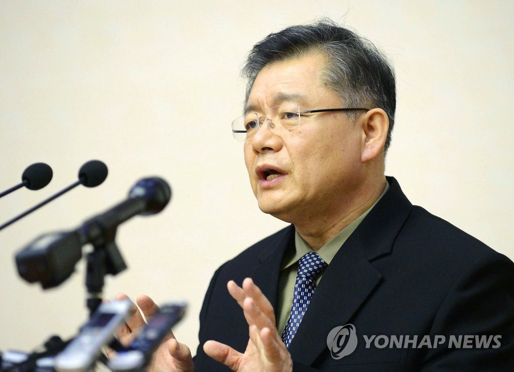 평양서 회견하는 한국계 캐나다인 임현수 목사 