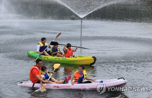 도두 오래물 축제 카약 체험