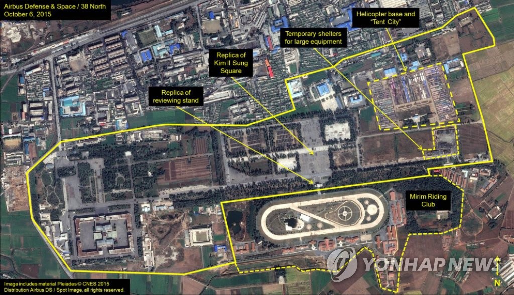 38노스, '북한 최대 규모 열병식 준비하는 듯'