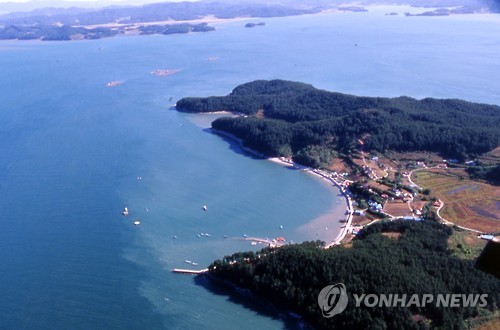 서산 가로림만 내 고파도 전경