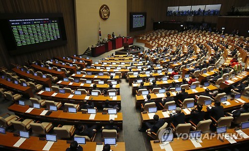 테러방지법 야당 퇴장 속 국회통과