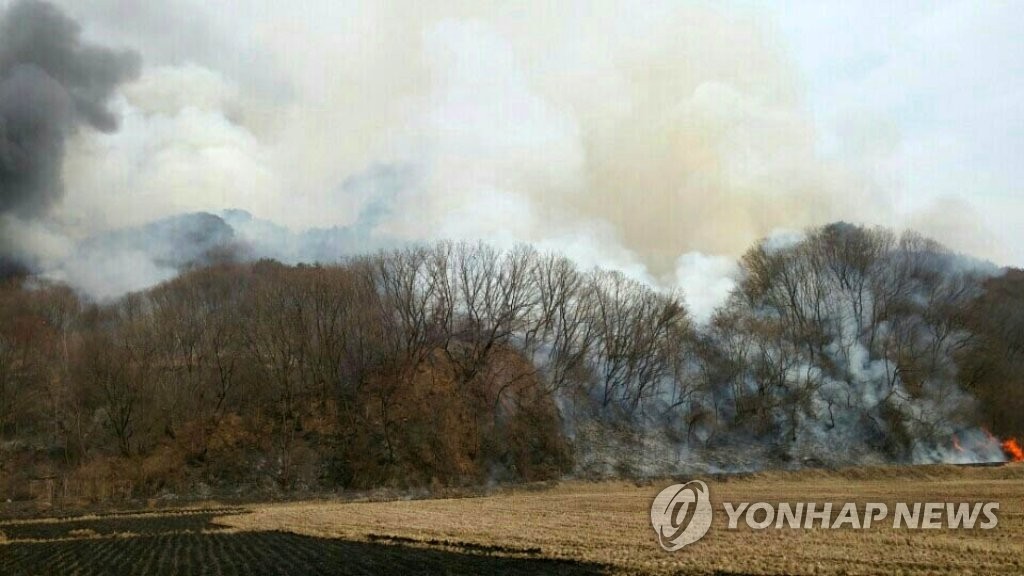건조특보 속 철원서 산불