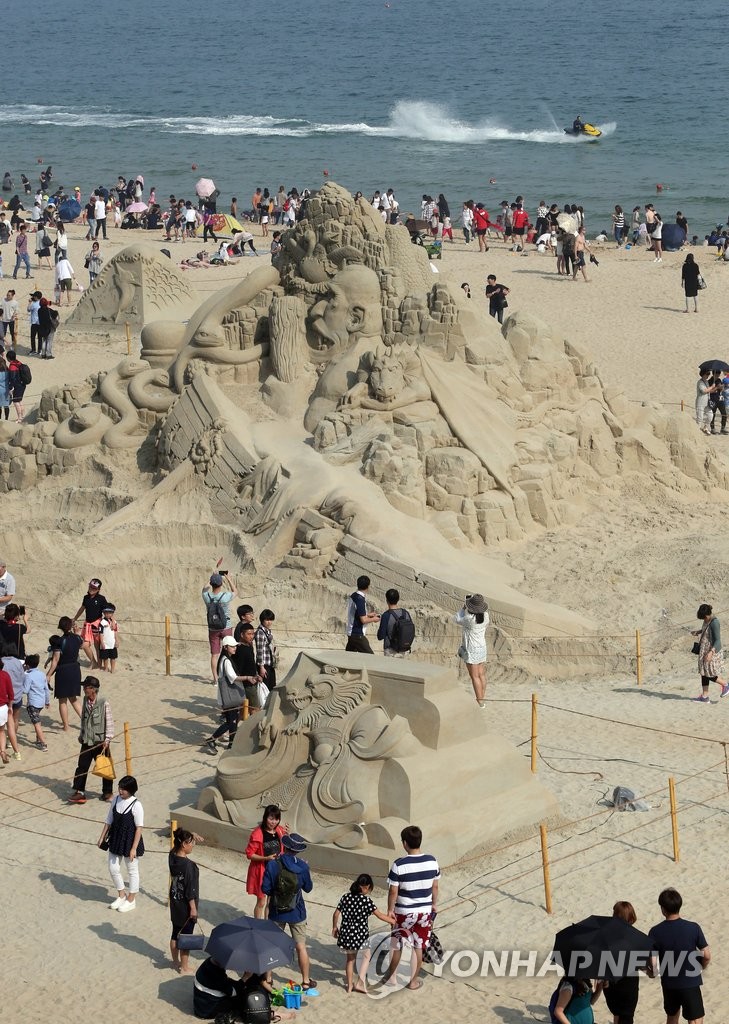 해운대축제…세계모래작품