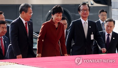 국회 전격 방문한 박 대통령