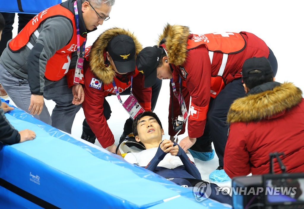 이승훈 결국 후송