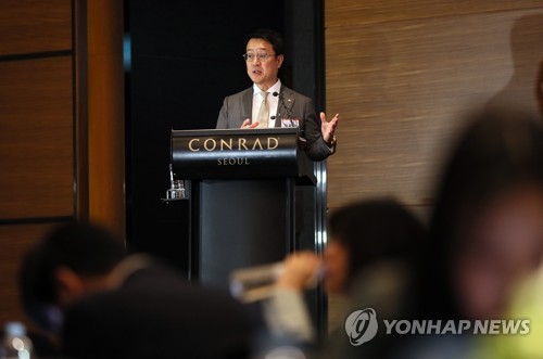 정문국 사장, 기업공개 위한 기자간담회