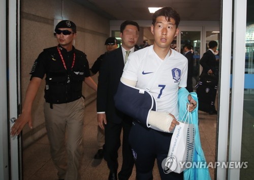 손흥민, 뼈아픈 귀국