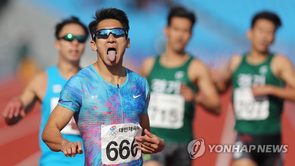 김국영, '이제 2관왕입니다'