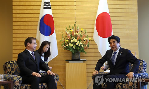 아베 만난 서훈 국정원장