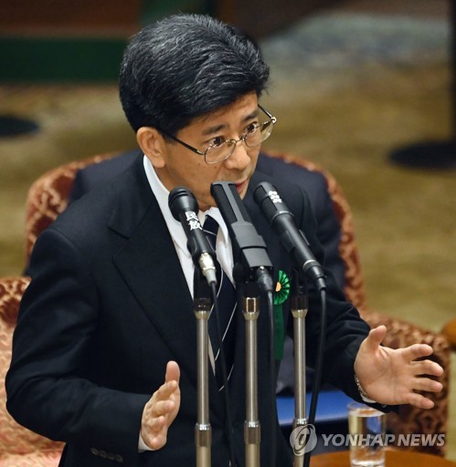 국회 출석한 일본 재무성 전 이재국장
