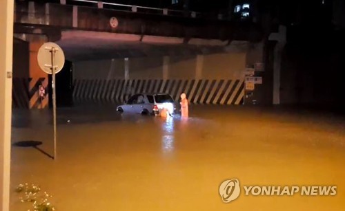 평창 차항천 범람으로 침수 피해