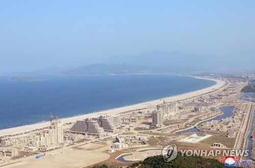 원산갈마해안관광지구건설현장