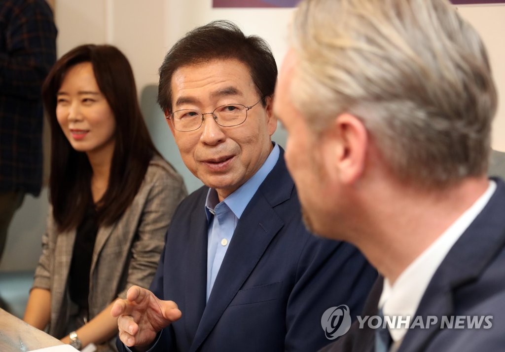 발언하는 민주당 박원순 서울시장 후보