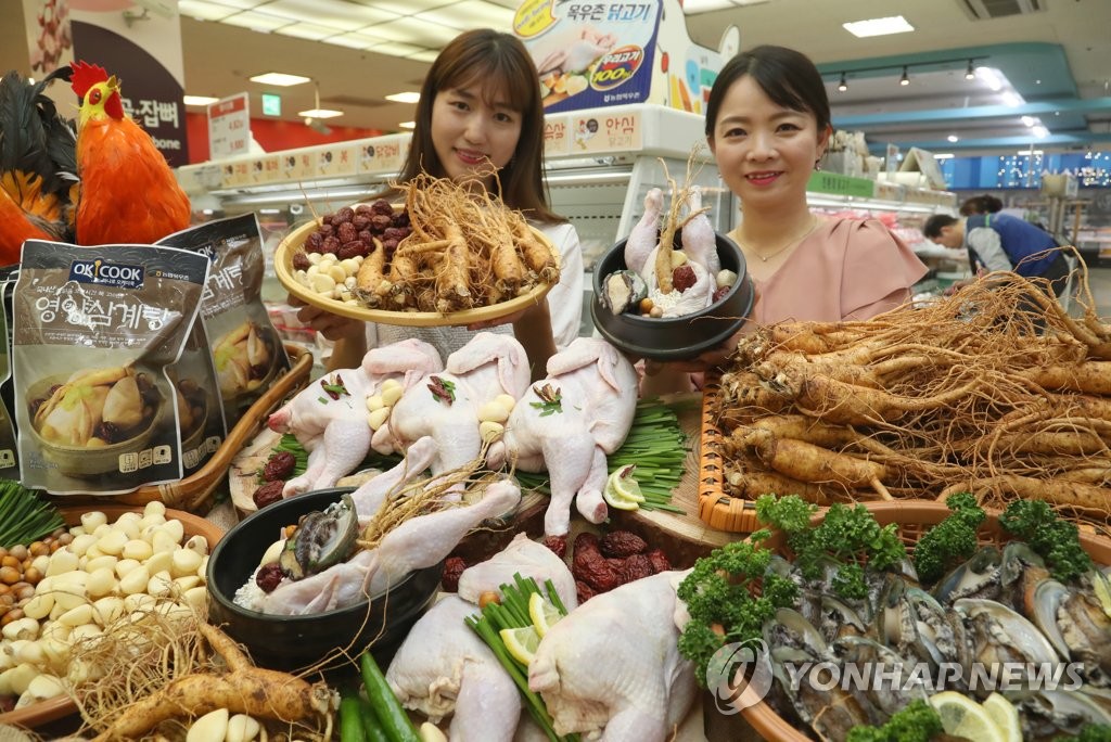 삼계탕 재료들