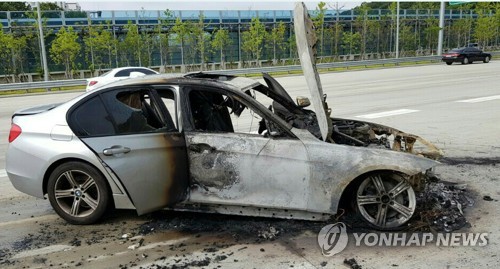 제2경인고속도서 BMW 320d 또 화재