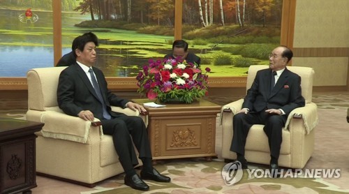 김영남, 중국 리잔수 면담