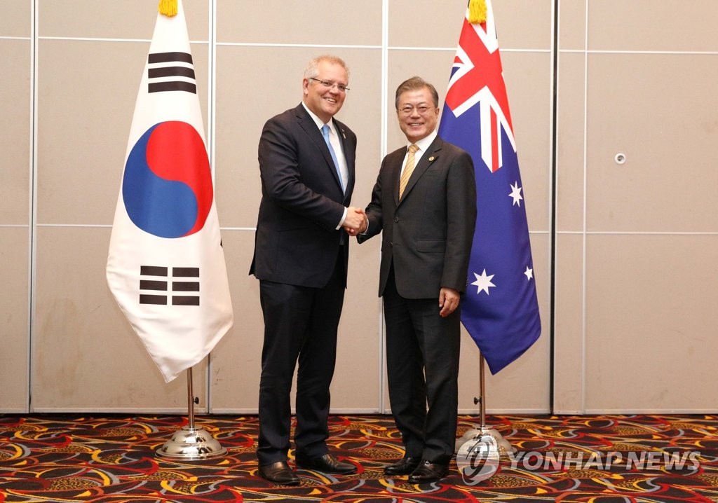 Moon meets Australian PM Moon meets Australian PM