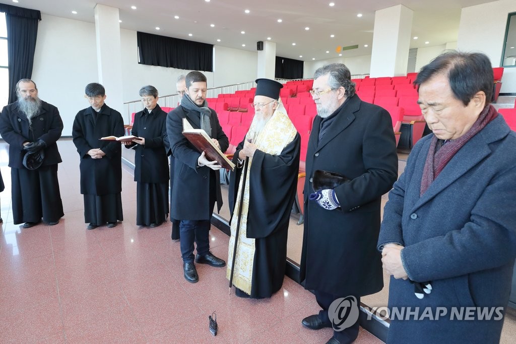 한반도 평화 위해 기도하는 정교회 세계총대주교