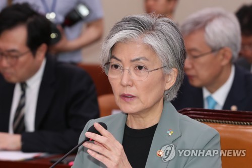 답변하는 강경화 장관
