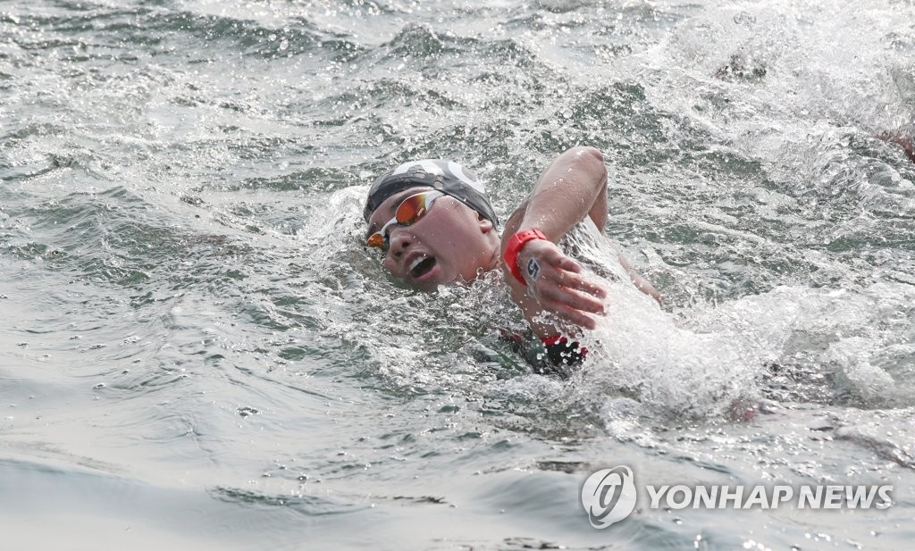 S. Korean swimmer in women's 10km open water S. Korean swimmer in women's 10km open water