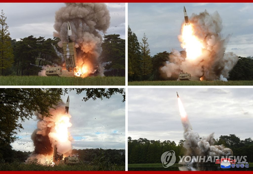 북한 어제 발사 공개…"또다시 '새 무기' 시험사격"