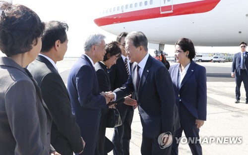 문 대통령, 미국 도착